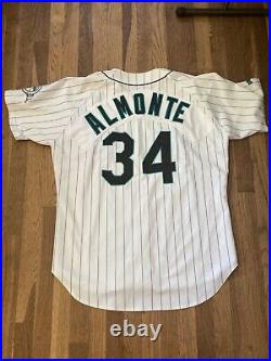 Hector Almonte Game Used Portland Sea Dogs Home White Jersey Marlins