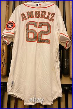 Hector Ambriz 2013 Astros Memorial Day Game Used Jersey MLB Authenticated