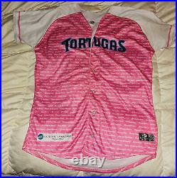 Hector Rodriguez 2023 Daytona Tortugas Pink game used worn jersey Cincinnati Red