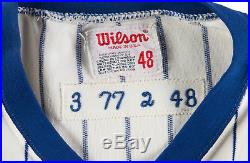 Herman Franks 1977 Chicago Cubs Game Used Worn Vinage Pin-stripe Jersey
