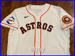 Houston Astros 2023 Game Issued Home White Blank Jersey Size 48 MLB OXY Patch