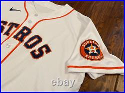 Houston Astros 2023 Game Issued Home White Blank Jersey Size 48 MLB OXY Patch