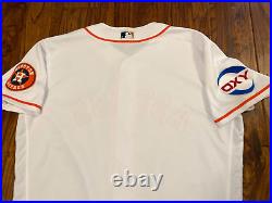 Houston Astros 2023 Game Issued Home White Blank Jersey Size 48 MLB OXY Patch