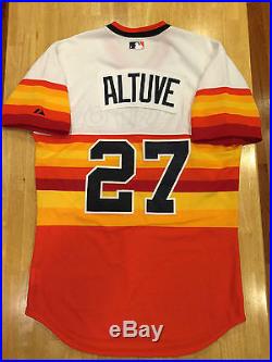 Houston Astros Jose Altuve 1979 Turn Back Clock Game Worn Used Uniform MLB Auth