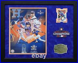 Houston Astros World Series 2022 Framed Photo Patch Panini Game Used Jersey Bat
