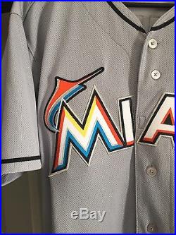 ICHIRO SUZUKI Miami Marlins 2015 Game Used Worn Road Jersey MLB Mariners Yankees