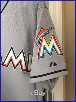 ICHIRO SUZUKI Miami Marlins 2015 Game Used Worn Road Jersey MLB Mariners Yankees