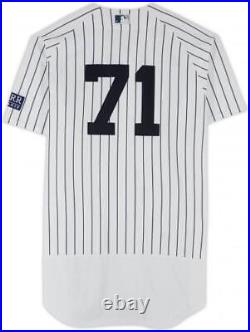 Ian Hamilton New York Yankees Game-Used #71 White Pinstripe Jersey Item#13119928