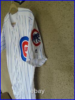 Ian Happ 2019 White Chicago Cubs Team Issued Game Jersey MLB 150 Patch