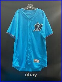 Isan Diaz #25 Miami Marlins Game Used Stitched Authentic Jersey (minors)