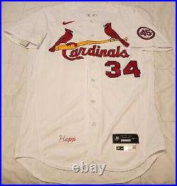 J. A. Happ 2021 Game Used St. Louis Cardinals Jersey Bob Gibson Patch 9/30/21