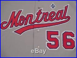 J. D. Smart #56 size 46 1999 Montreal Expos Game used jersey Road Gray patch