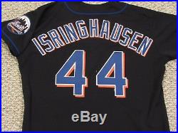 JASON ISRINGHAUSEN #44 1999 New York Mets Game Used jersey ALT BLACK MIEDEMA