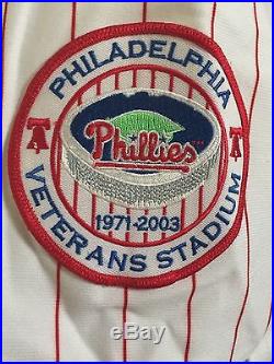 Jim Thome 2003 Philadelphia Phillies Game Used/worn Home Jersey Hof 2018 600 Hr