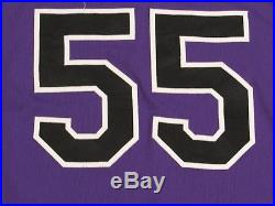 JON GRAY size 46 #55 2018 Colorado Rockies GAME USED jersey alt purple MLB HOLO