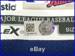 JUAN LAGARES size 46 #12 2018 New York Mets game jersey ISSUE home blue MLB HOLO