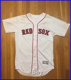 Jackie Bradley Jr Boston Red Sox Game Used Worn Jersey MLB Auth. 6/4/16