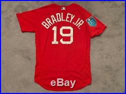 Jackie Bradley Jr. Game Used Worn (TI) 2018 Boston Red Sox MLB Baseball Jersey