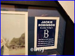 Jackie Robinson Game Used Jersey Card Framed Matted Upper Deck Ultimate Swatches