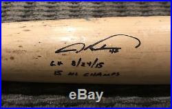 Jacob deGrom New York Mets Game Used Bat 2015 Excellent Use Signed MLB Auth