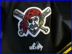 James McDonald Pittsburgh Pirates Game Used Worn 2010 Black Jersey MLB Hologram