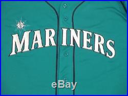 James Paxton SZ 48 #65 2015 Seattle Mariners game used jersey home alt teal MLB