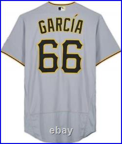 Jarlin Garcia Pittsburgh Pirates Player-Issued #66 Gray Jersey from