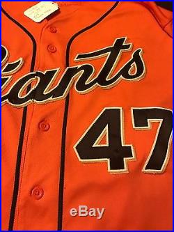 Jarrett Parker San Francisco Giants Game Used Orange Photomatch Jersey MLB Auth