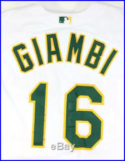 Jason Giambi 2001 Game Used 100 Season Patch Oakland A's Athletics Home Jersey