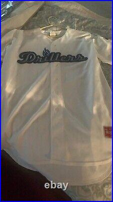 Jason Giambi 2012 Colorado Rockies Drillers Signed Game Used Jersey-TEAM LETTER