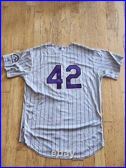 Jason Hammel Game Worn Jersey Jackie Robinson Day 2009 Colorado Rockies Vs Cubs