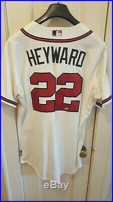 Jason Heyward 2014 game used worn jersey MLB COA Braves