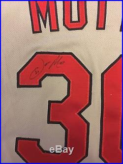 Jason Motte 2010 Cardinals Game Used Worn Jersey And Cap. Signed. Great Use
