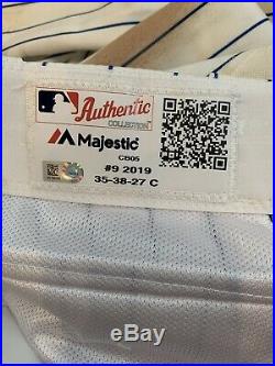 Javier Baez Chicago Cubs Game Used Worn Jersey Pants 1969 TBTC MLB Auth