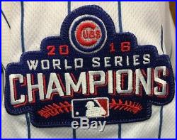 Javier Baez Signed Chicago Cubs Game Used Gold Jersey Banner Raising Opening Day