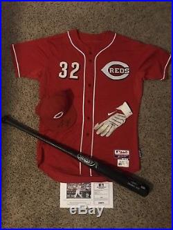 Jay Bruce Game Used Cincinnati Reds / Cleveland Indians LOT