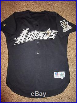 Jeff Bagwell 1996 Game Used Worn Astros Home Alternate Navy Jersey 35th Patch