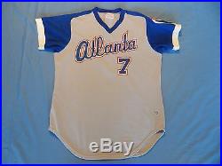 Jeff Burroughs 1979 Atlanta Braves game used jersey