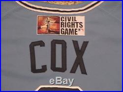 Jeff Cox 2009 White Sox Civil Rights game used jersey signed MLB Hologram