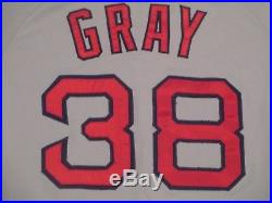 Jeff Gray size 44 T #38 1990 Boston Red Sox Game Used jersey road gray knit