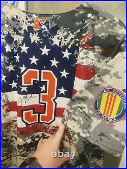 Jeff McNeil St. Lucie NY Mets Autographed Game Used Jersey Salute to Service