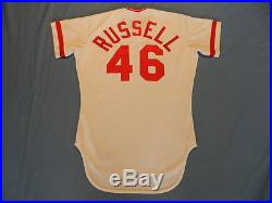 Jeff Russell 1984 Cincinnati Reds game used jersey