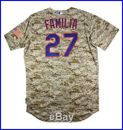 Jeurys Familia 2015 New York Mets Game Used Worn Camo Jersey Photo-matched Mlb