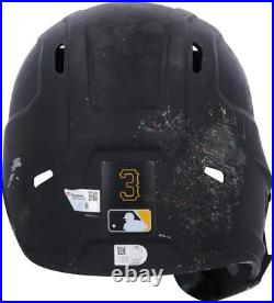 Ji-Hwan Bae Pittsburgh Pirates GU #3 Black Batting Helmet vs Marlins 10/1/2023