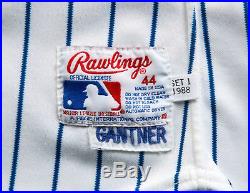 Jim Gatner 1988 Signed Milwaukee Brewers Game Worn Used Pin-stripe Jersey