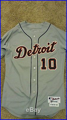 Jim Leyland game used/issued Detroit tigers road jersey 2010