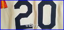 Jim Pankovits'84-'85 Astros game used worn jersey, MEARS LOA