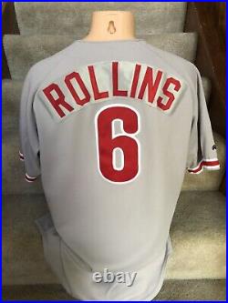 Jimmy Rollins 1999 Game Used Signed Minor League Reading Phillies Jersey LOA