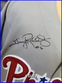 Jimmy Rollins 1999 Game Used Signed Minor League Reading Phillies Jersey LOA