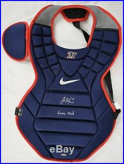 Joe Mauer Minnesota Twins Game Used Chest Protector Cather's Gear Jersey Bat